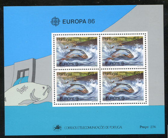 Afbeelding bij: Ver. Europa 1986 - Portugal Mi Blok 50 postfris ( A)
